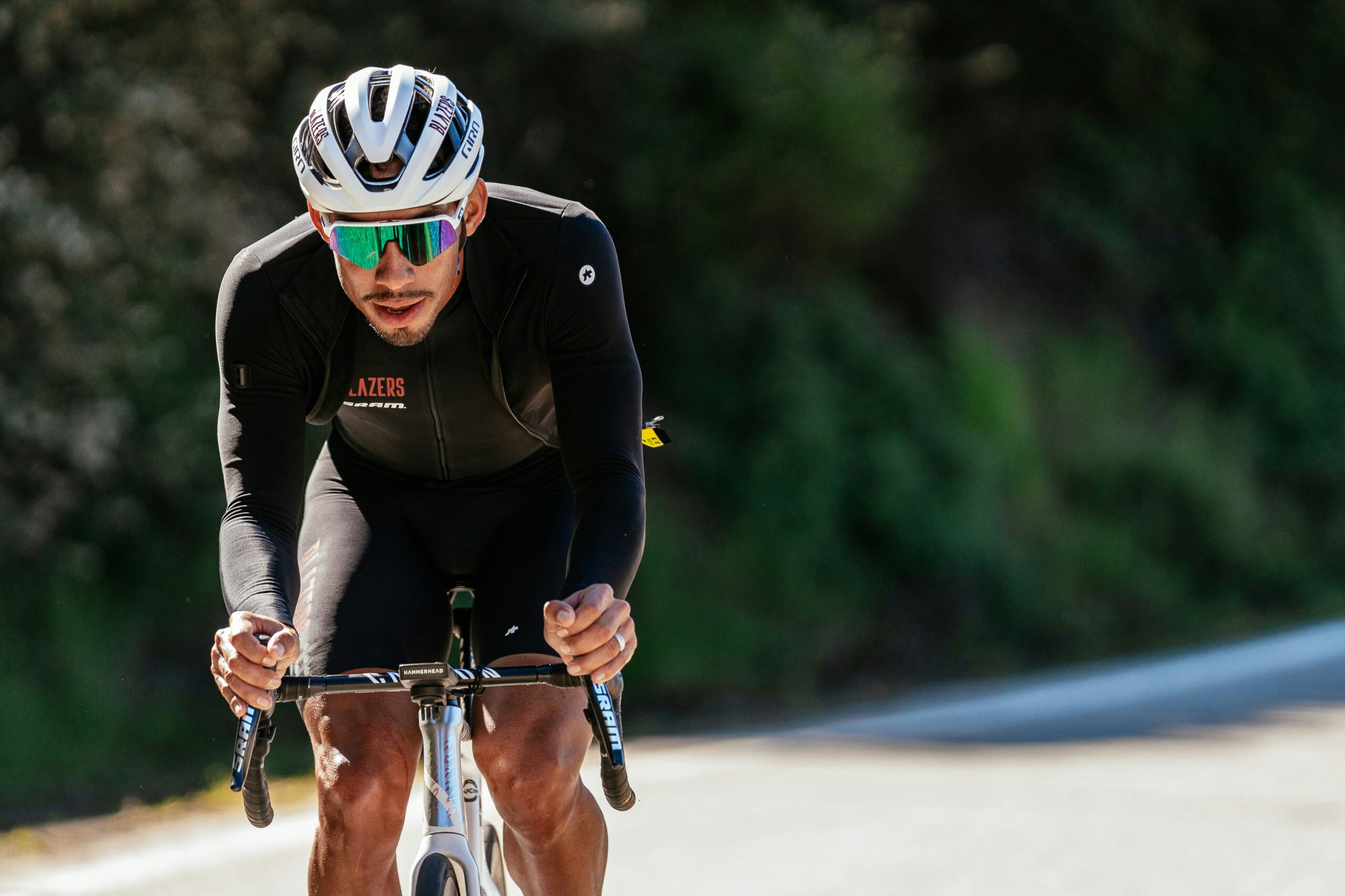 Sports eyewear lenses in outdoor light